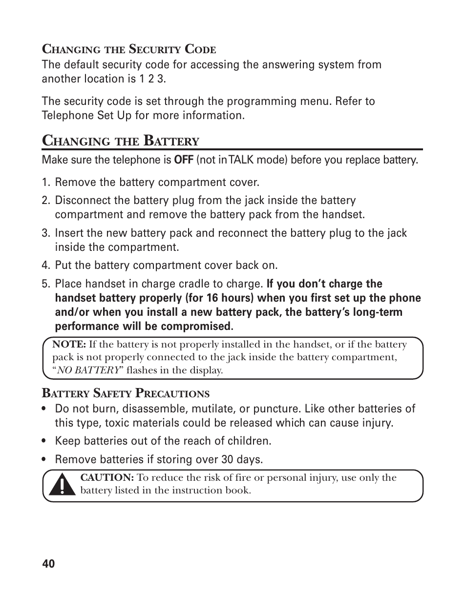GE 25880 User Manual | Page 40 / 50