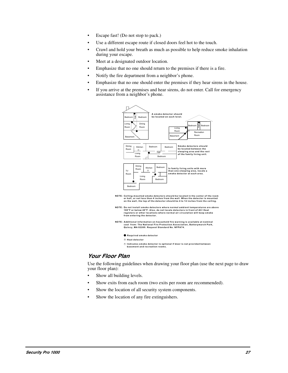 Your floor plan | GE 1000 User Manual | Page 33 / 36