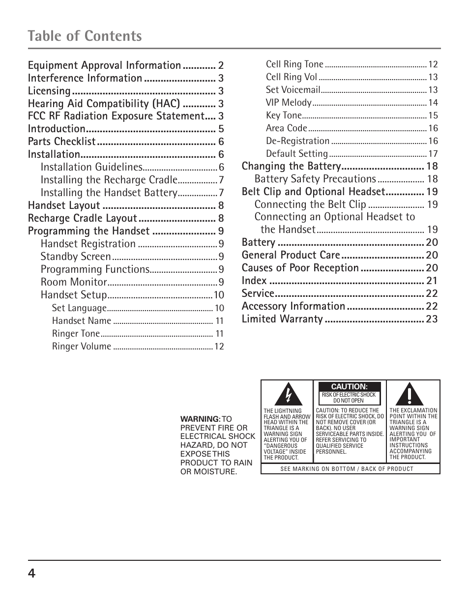 GE 23200 User Manual | Page 4 / 48