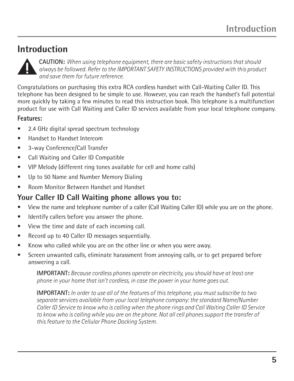 Introduction | GE 23200 User Manual | Page 5 / 48