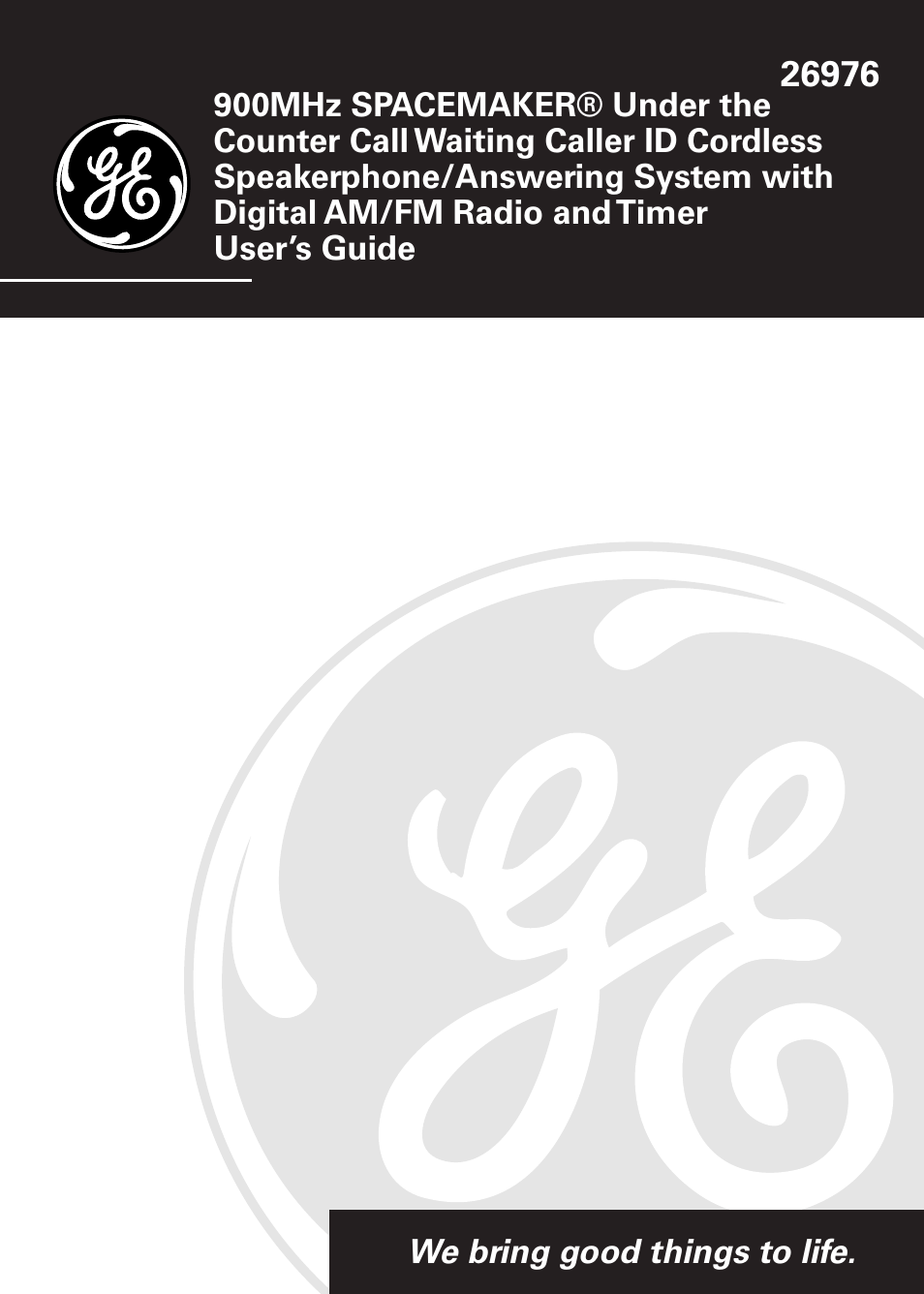 GE 26976 User Manual | 100 pages