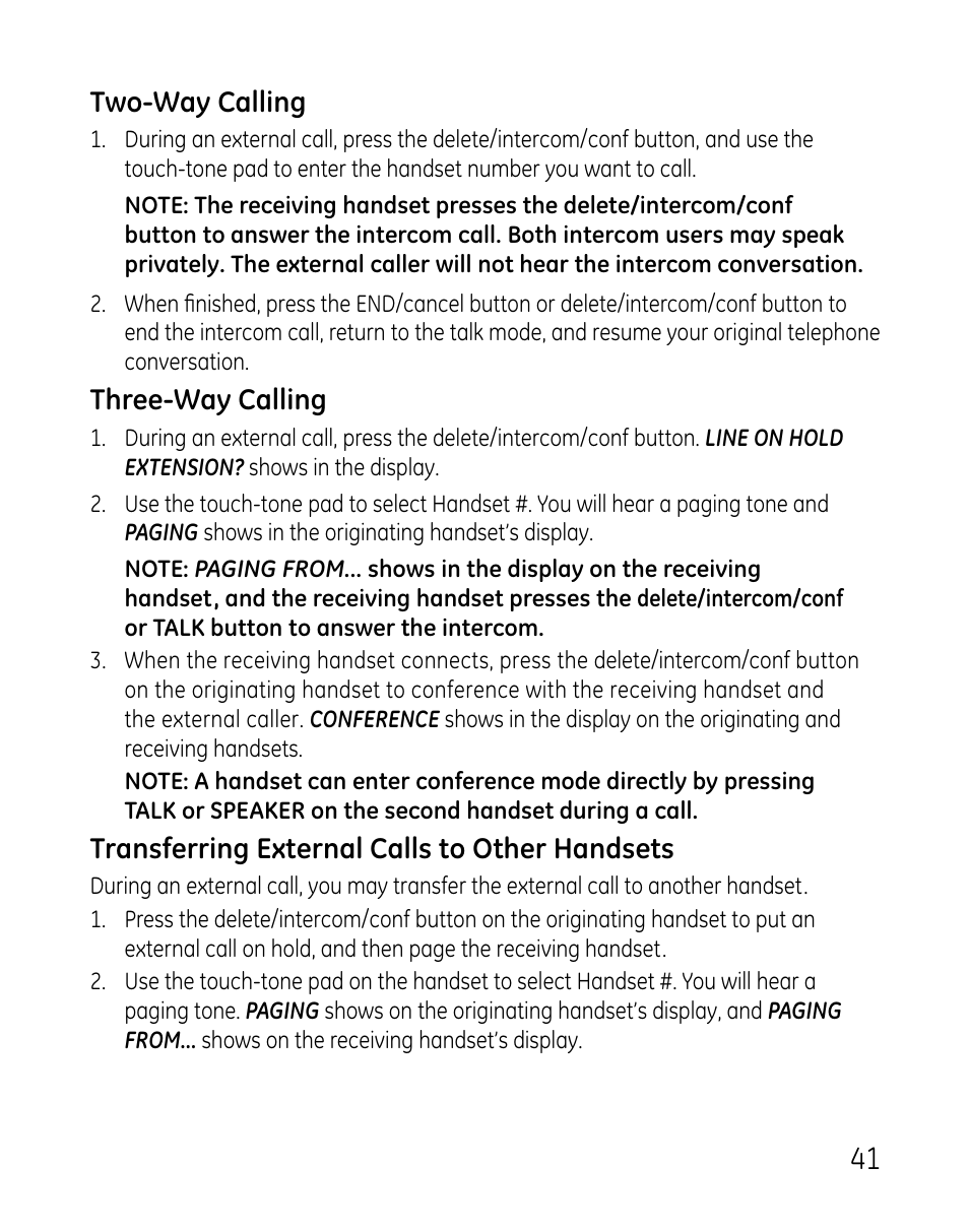 GE 0007 User Manual | Page 41 / 68