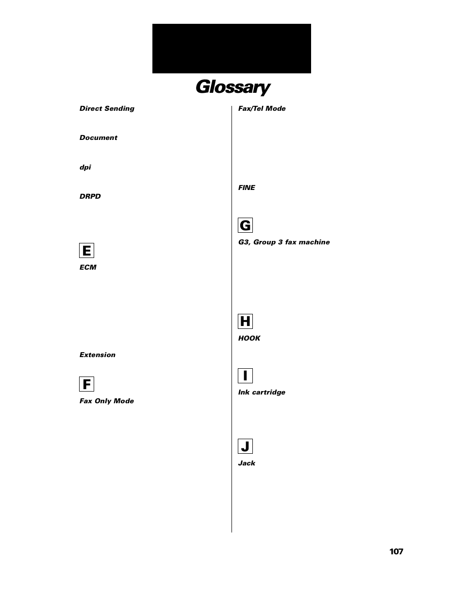 Glossary | GE B640 User Manual | Page 116 / 121