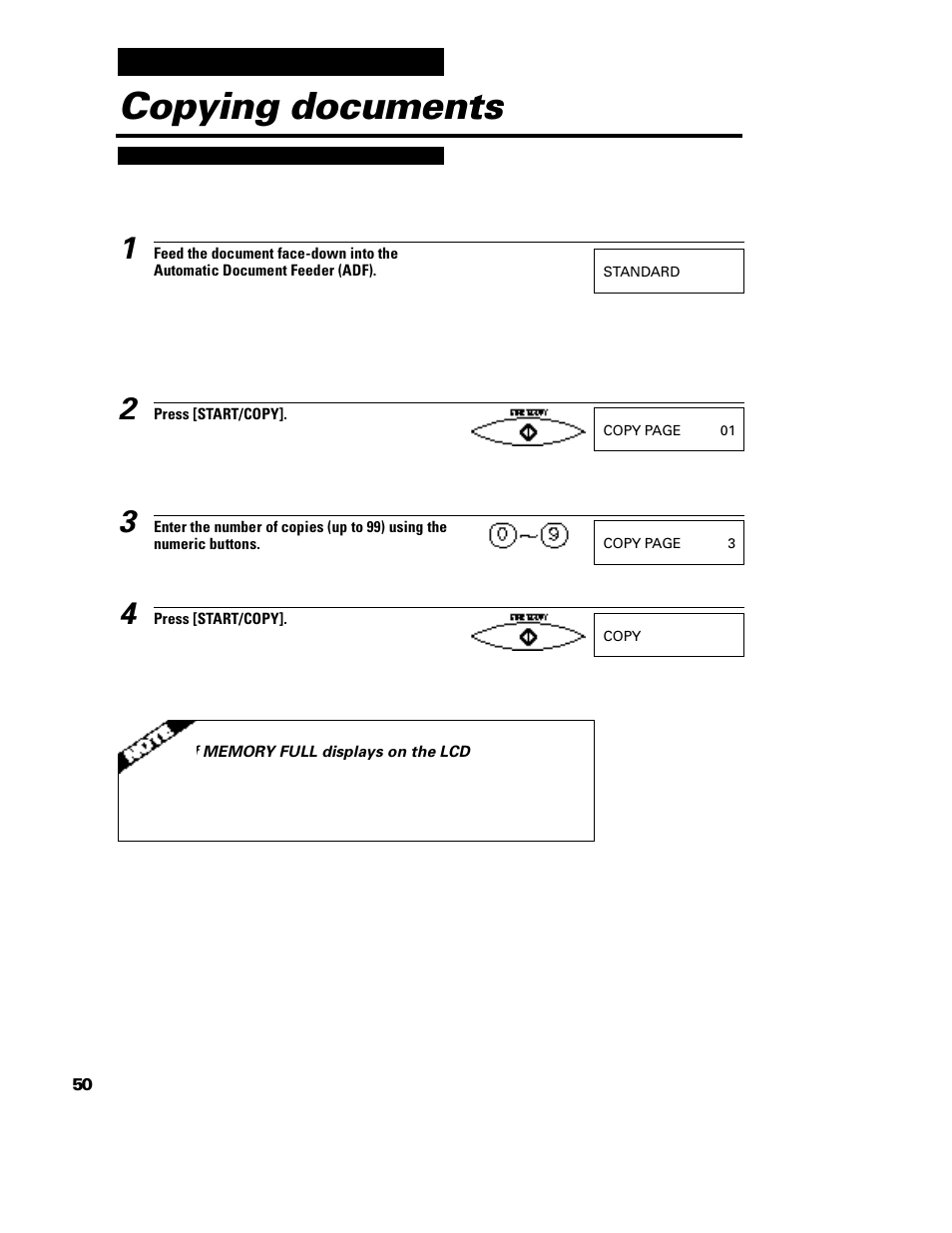 Copying documents | GE B640 User Manual | Page 59 / 121