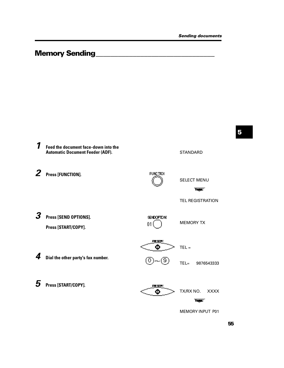Memory sending | GE B640 User Manual | Page 64 / 121