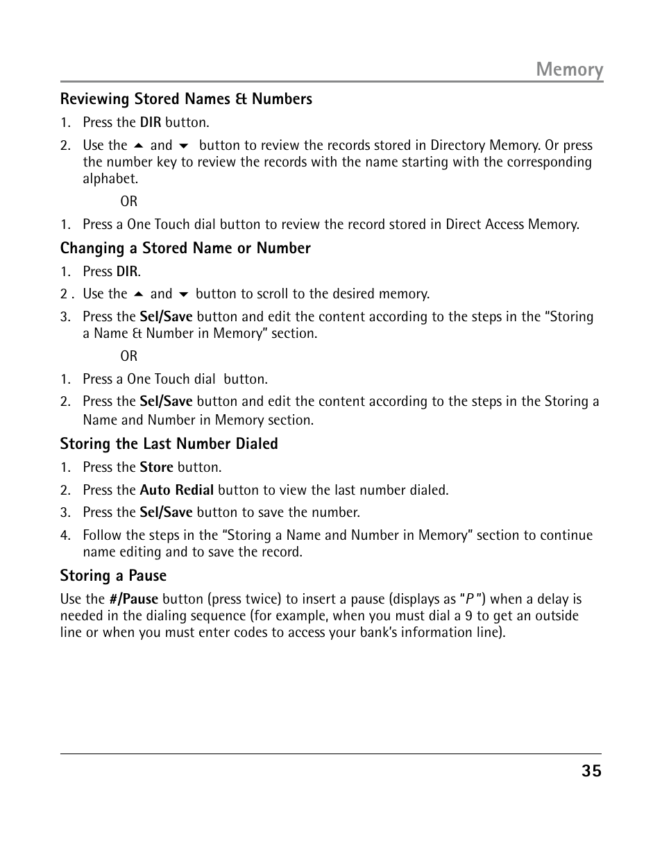 GE 25205 User Manual | Page 35 / 96
