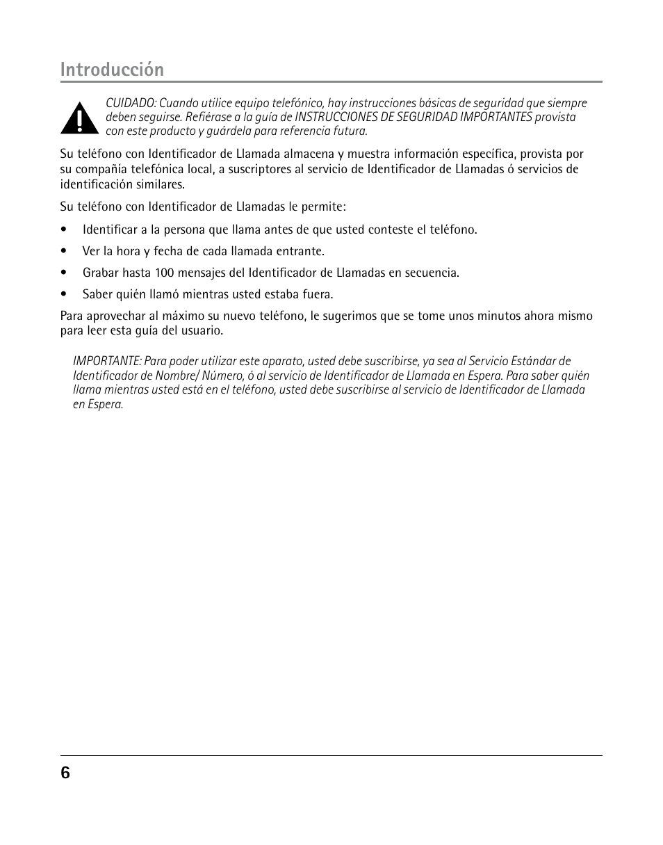 Introducción | GE 25205 User Manual | Page 54 / 96