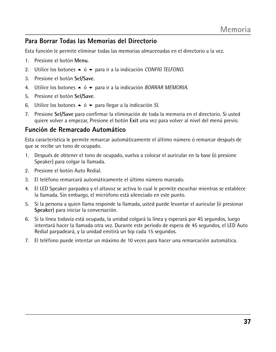 Función de remarcado automático | GE 25205 User Manual | Page 85 / 96