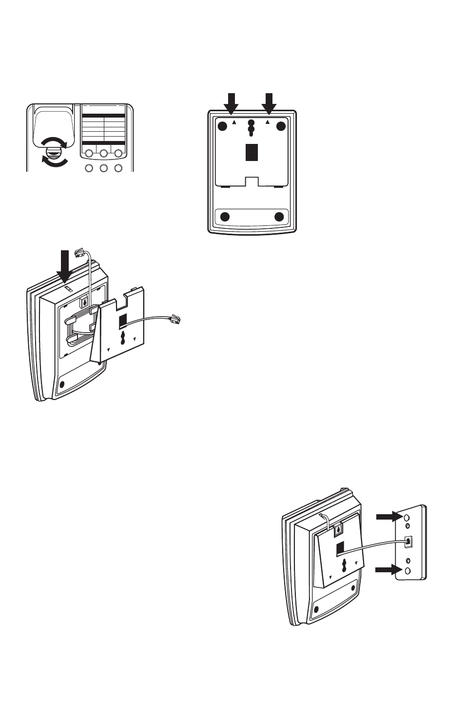 Rotate the handset hook, Ount, Nstallation | Wall mount installation continued on next page | GE 2-9315 User Manual | Page 7 / 18