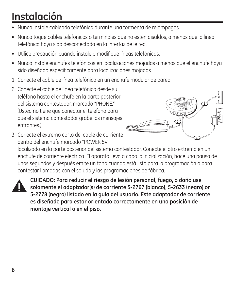 Instalación | GE 55897990 User Manual | Page 32 / 52