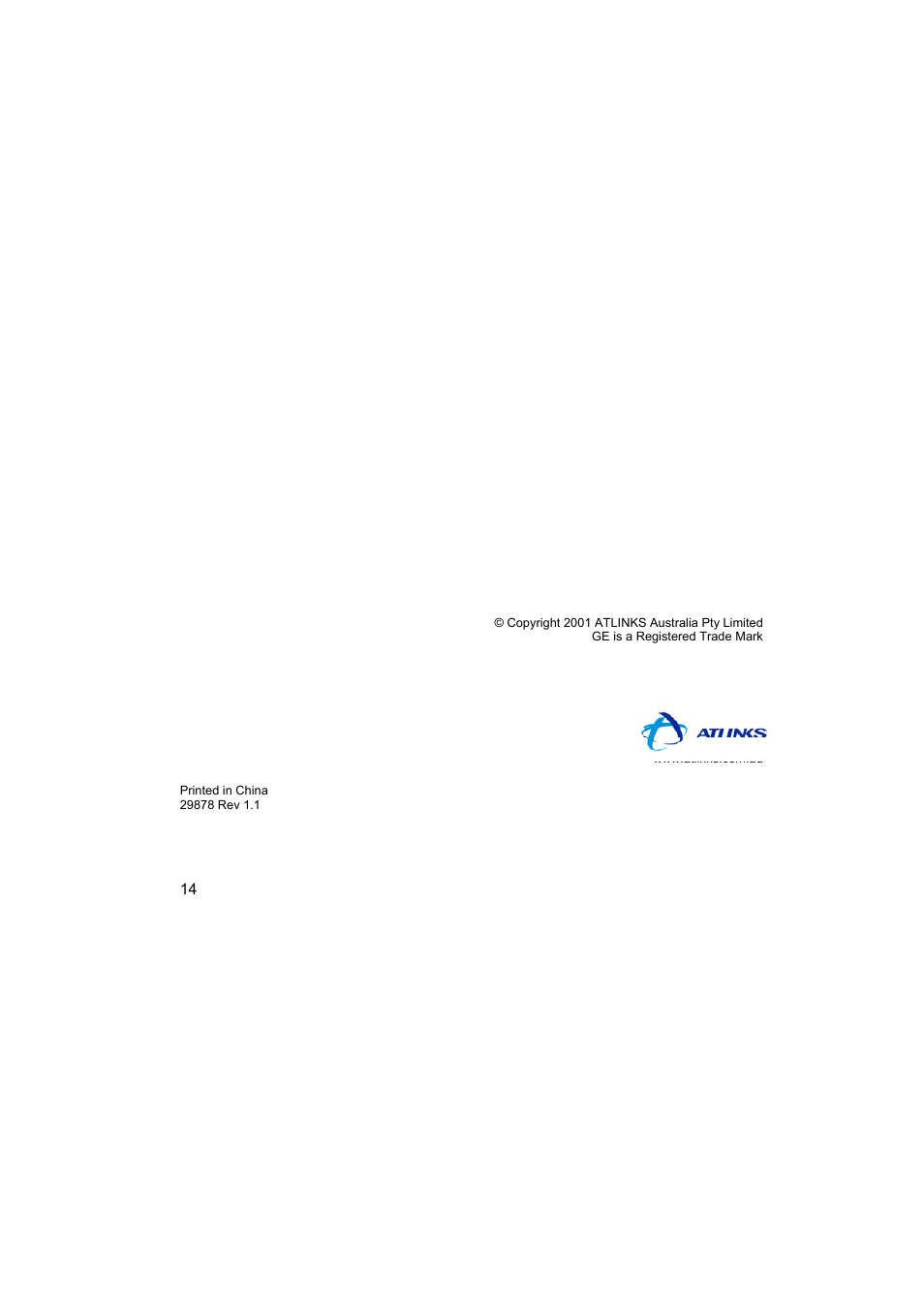 GE NZ 29878 User Manual | Page 14 / 14