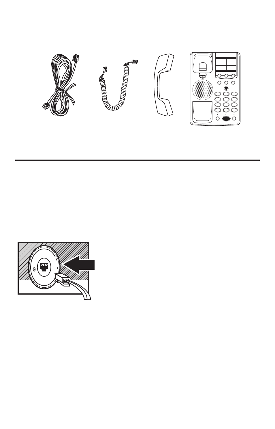 Nstallation, Arts, Hecklist | Efore, Egin, Your package should contain the following items, Equirements, Phone line cord handset base unit handset cord | GE 15-Feb User Manual | Page 4 / 18