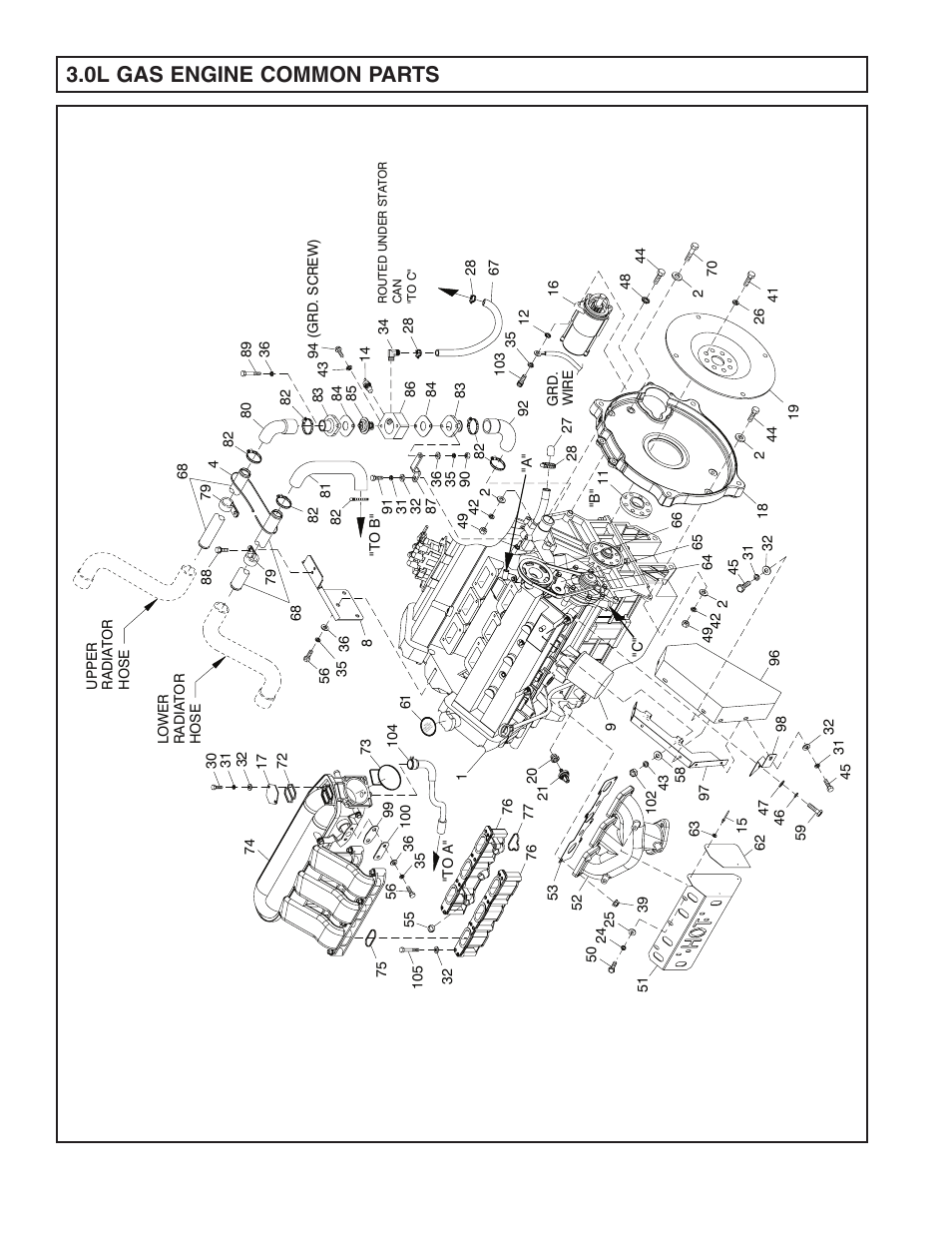 Group, 0l gas engine common parts | Generac Power Systems FORD DURATEC 0F9765MNL User Manual | Page 24 / 28