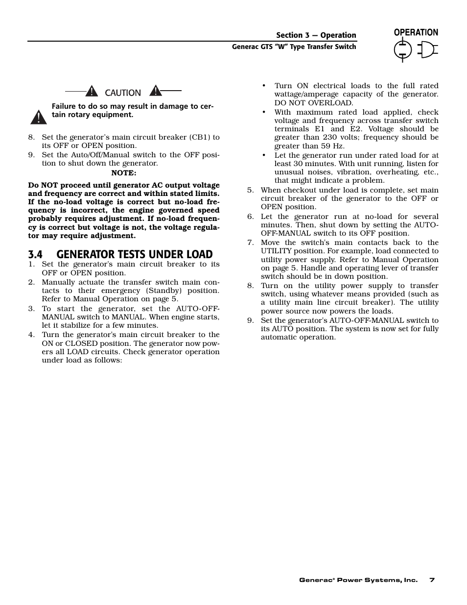 4 generator tests under load | Generac Power Systems 004635-1 User Manual | Page 9 / 20