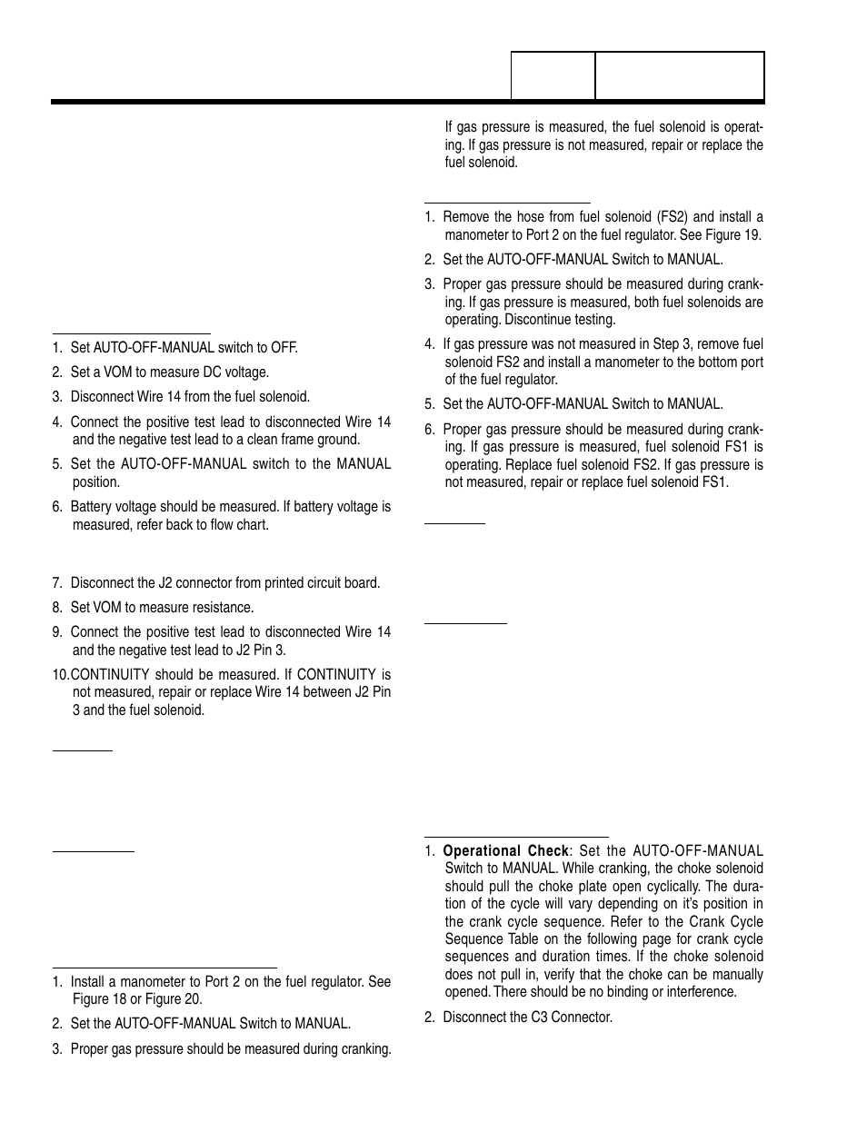 Test 68 – check fuel solenoid, Test 69 – check choke solenoid | Generac Power Systems 8 kW LP User Manual | Page 134 / 192