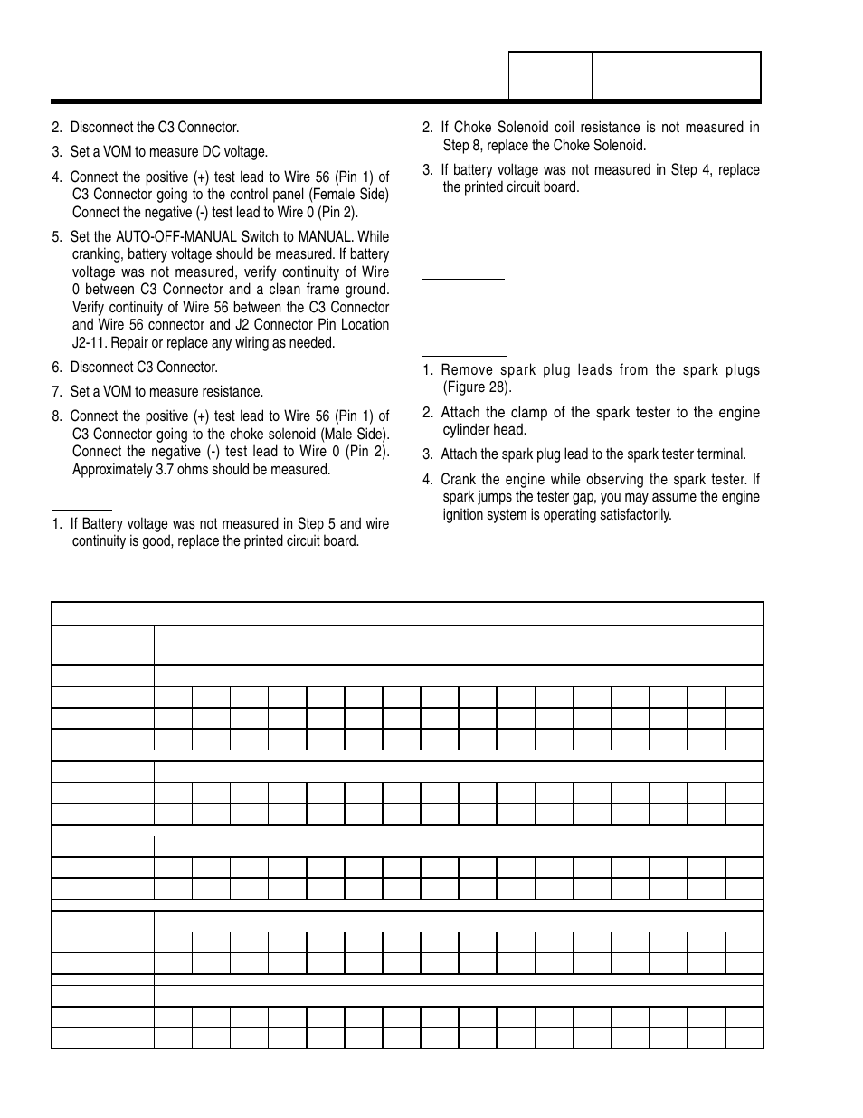 Test 70 – check for ignition spark | Generac Power Systems 8 kW LP User Manual | Page 136 / 192