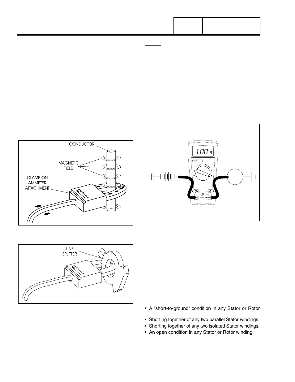 Measuring current, Measuring resistance | Generac Power Systems 8 kW LP User Manual | Page 22 / 192