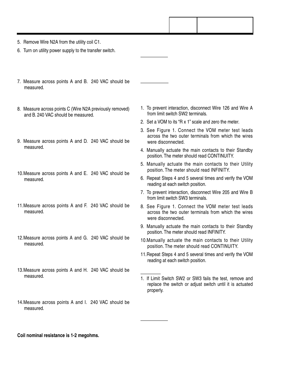 Test 33 – test limit switch sw2 and sw3, Test 34 – check fuses f1 and f2 | Generac Power Systems 8 kW LP User Manual | Page 84 / 192