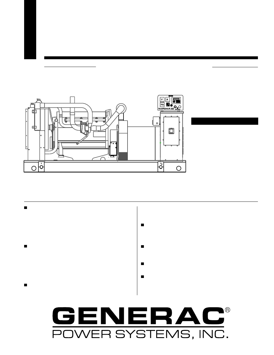 Generac Power Systems SD150 User Manual | 4 pages