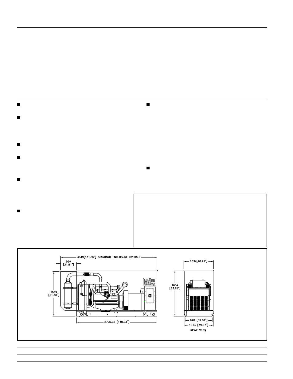 Standard engine & safety features, Options | Generac Power Systems SD150 User Manual | Page 4 / 4