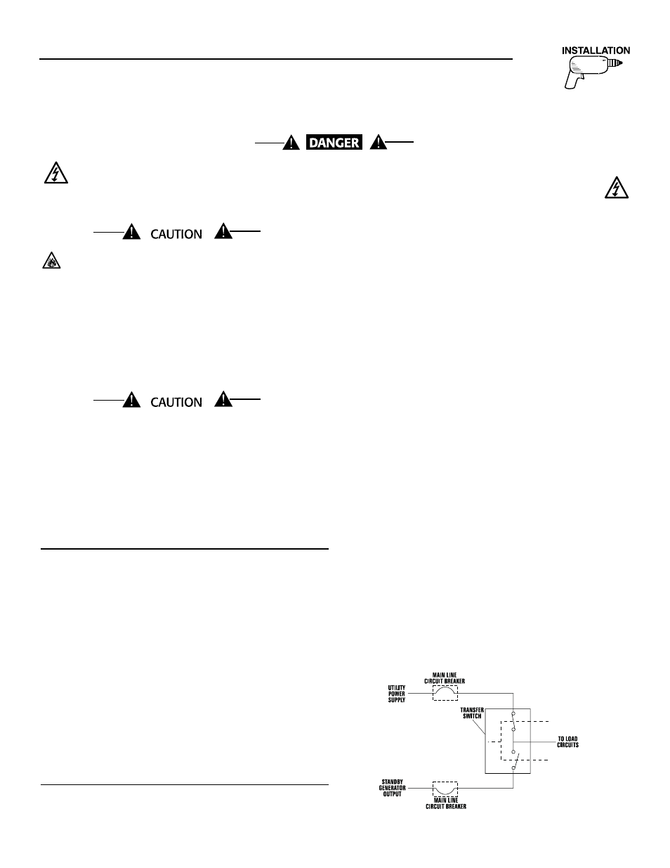 Basic standby electric system, Standby generator installation | Generac Power Systems Liquid-cooled Standby Generators 004090-2 User Manual | Page 11 / 52