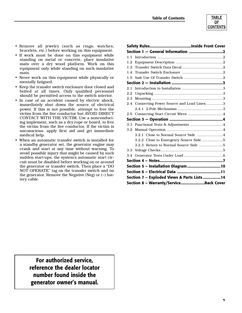Generac Power Systems ATS 004678-2 User Manual | Page 3 / 20