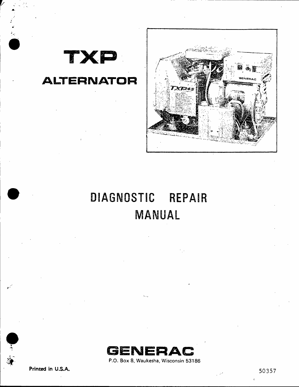 Generac Power Systems TXP User Manual | 91 pages