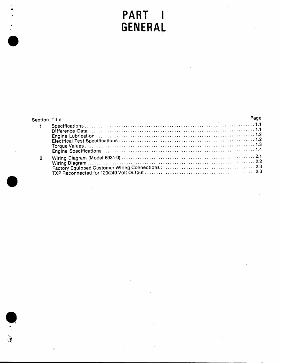 Part i general | Generac Power Systems TXP User Manual | Page 3 / 91