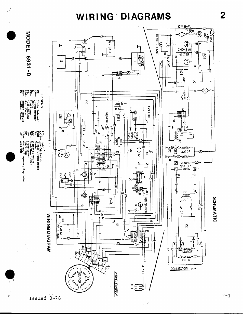 Wiring diagram, Ch~ cnoke so/enold | Generac Power Systems TXP User Manual | Page 8 / 91