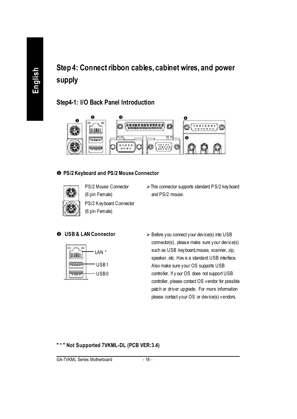 Step4-1: i/o back panel introduction | GIGABYTE GA-7vkml User Manual | Page 20 / 104