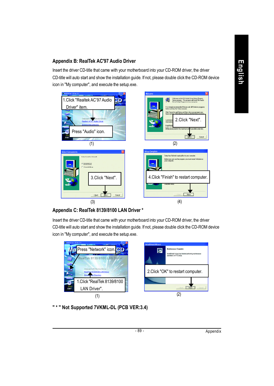 English, Revision history | GIGABYTE GA-7vkml User Manual | Page 93 / 104