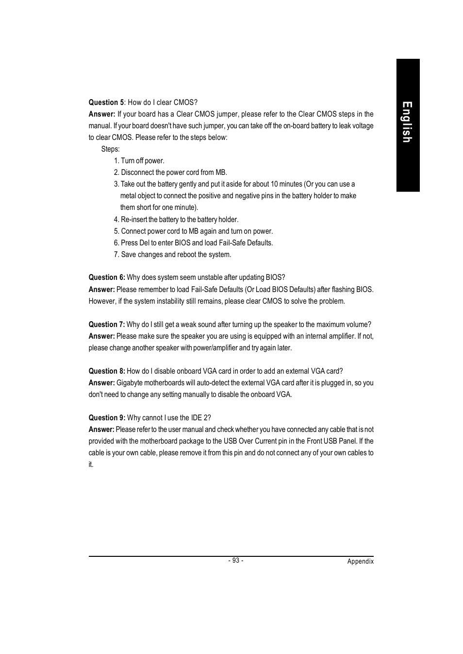 English | GIGABYTE GA-7vkml User Manual | Page 97 / 104