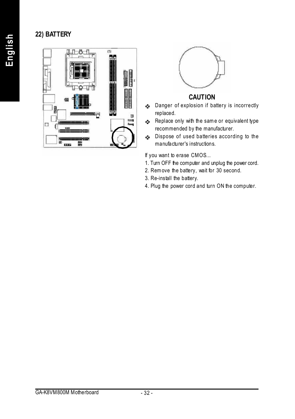 English | GIGABYTE GA-K8VM800M User Manual | Page 32 / 96