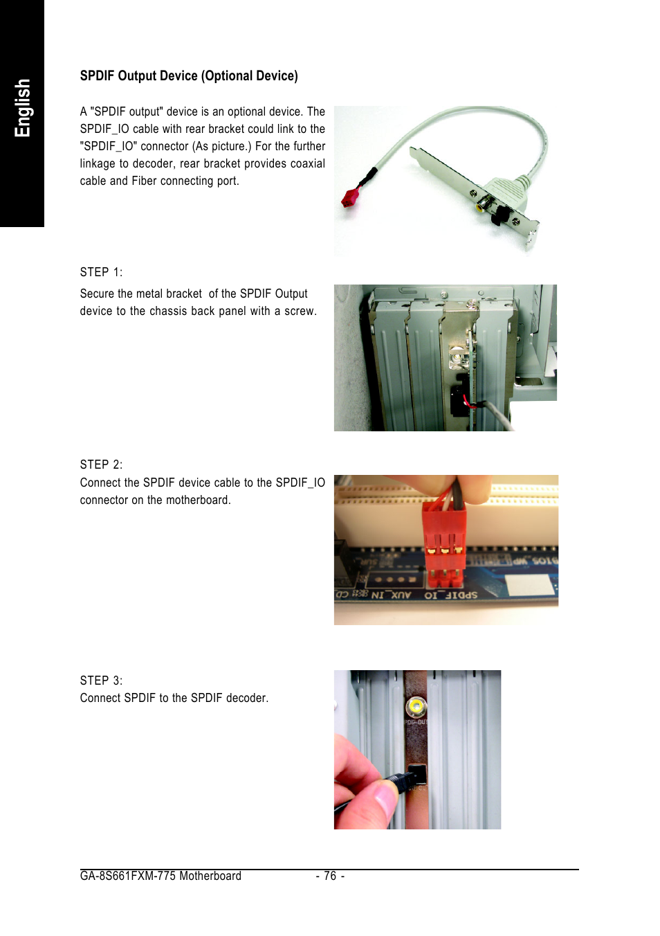 English | GIGABYTE GA-8S661FXM-775 User Manual | Page 76 / 88