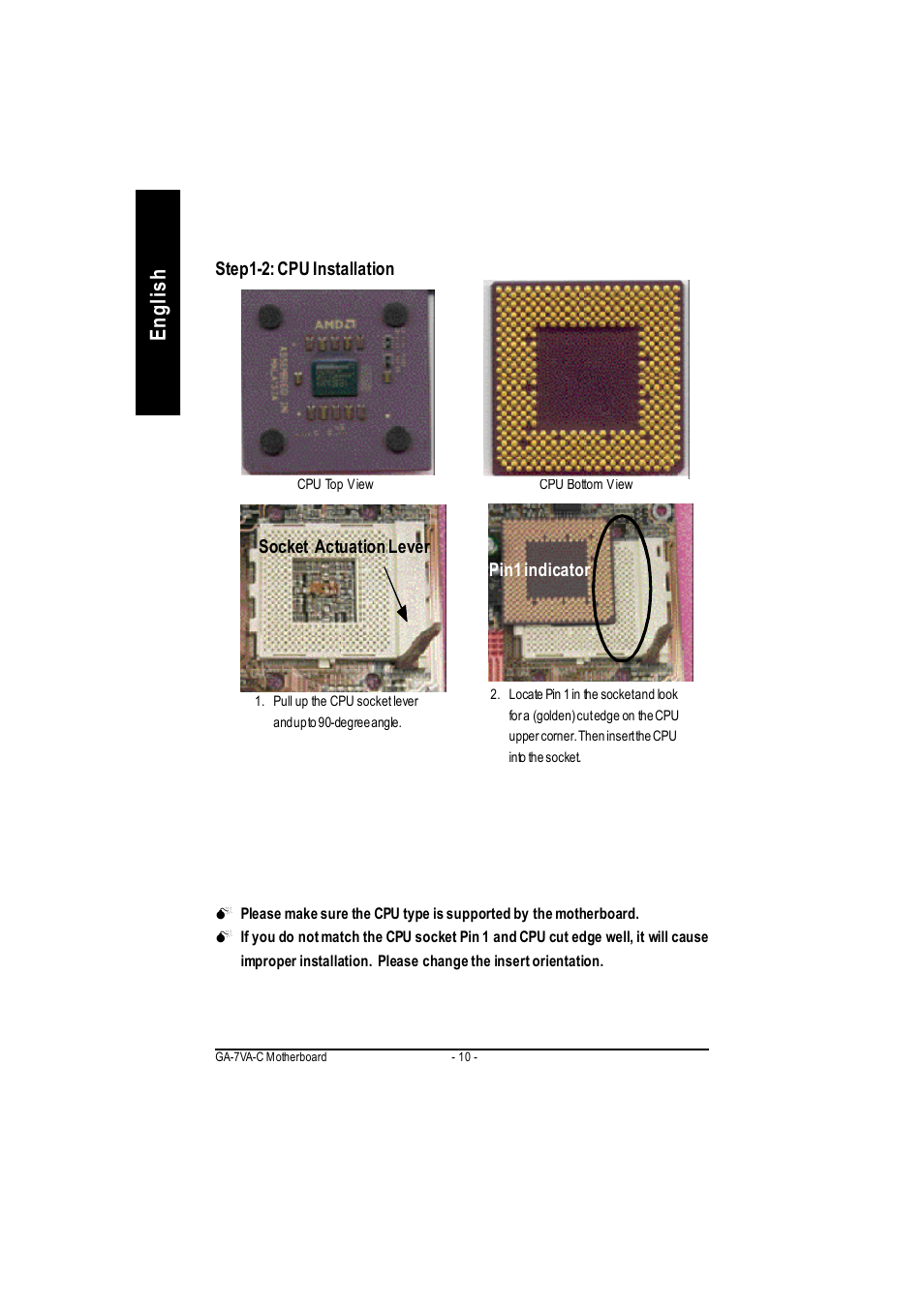 English | GIGABYTE GA-7VAC User Manual | Page 14 / 96