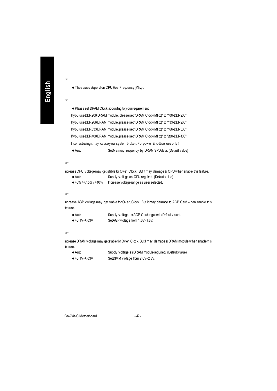English | GIGABYTE GA-7VAC User Manual | Page 46 / 96