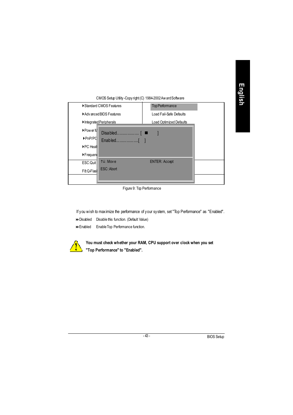 English, Top performance | GIGABYTE GA-7VAC User Manual | Page 47 / 96