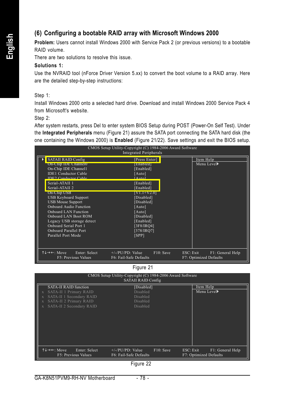 English, Figure 21, Figure 22 | GIGABYTE AMD Socket 939 Processor Motherboard GA-K8N51PVM9-RH User Manual | Page 78 / 96