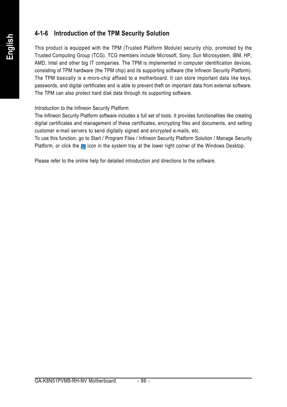 English | GIGABYTE AMD Socket 939 Processor Motherboard GA-K8N51PVM9-RH User Manual | Page 86 / 96
