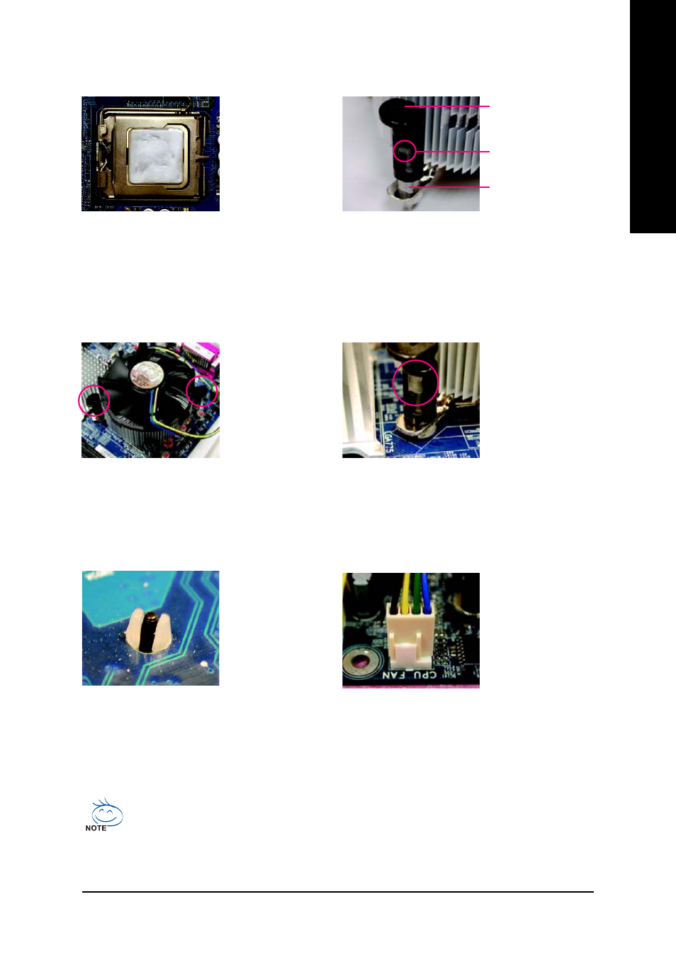 English, 3-2 installation of the heatsink | GIGABYTE GA-8I865GMFK-775 User Manual | Page 13 / 72