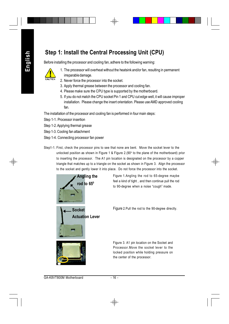 GIGABYTE AMD Socket 754 Processor Motherboard GA-K8VT800M User Manual | Page 16 / 96