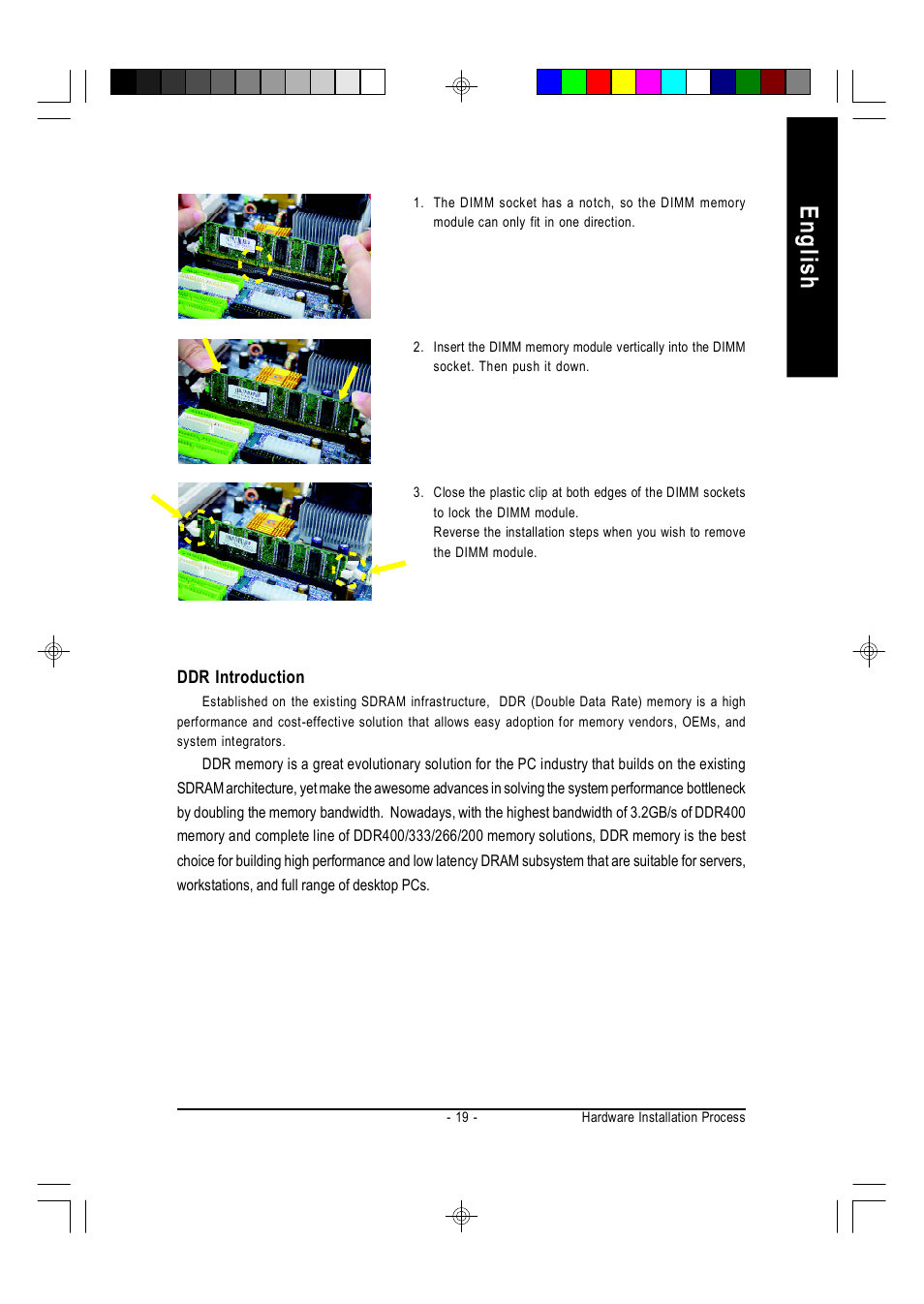 English | GIGABYTE AMD Socket 754 Processor Motherboard GA-K8VT800M User Manual | Page 19 / 96
