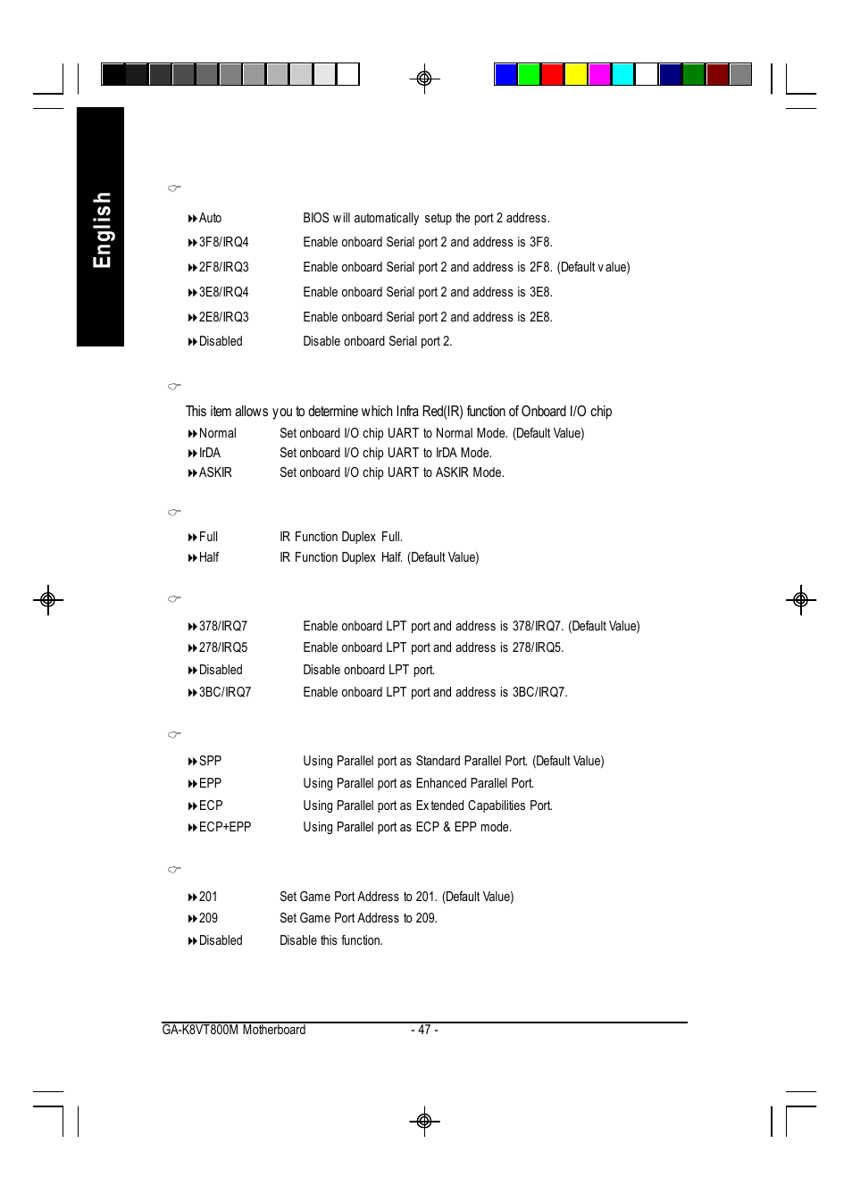 English | GIGABYTE AMD Socket 754 Processor Motherboard GA-K8VT800M User Manual | Page 47 / 96
