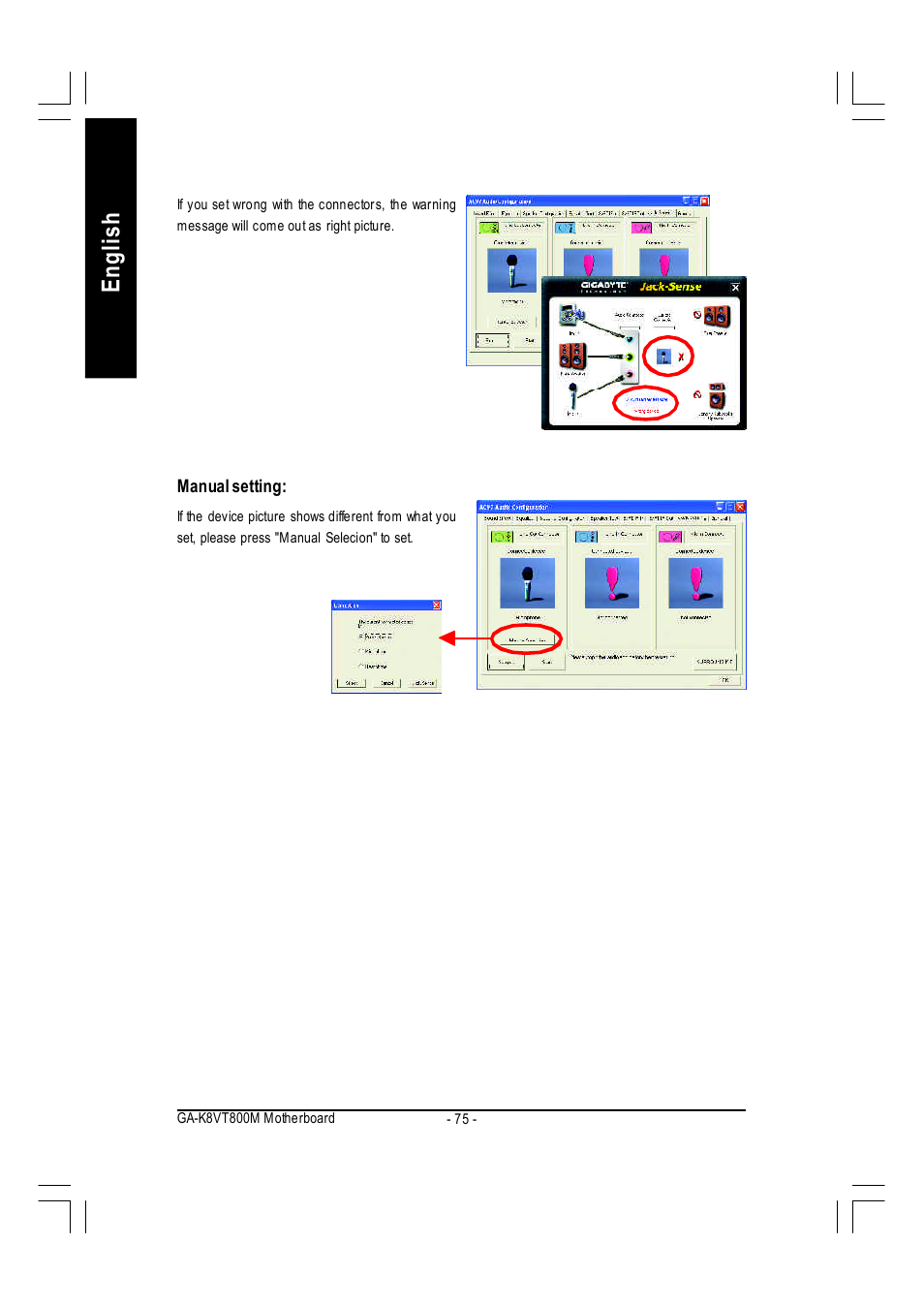 English | GIGABYTE AMD Socket 754 Processor Motherboard GA-K8VT800M User Manual | Page 75 / 96