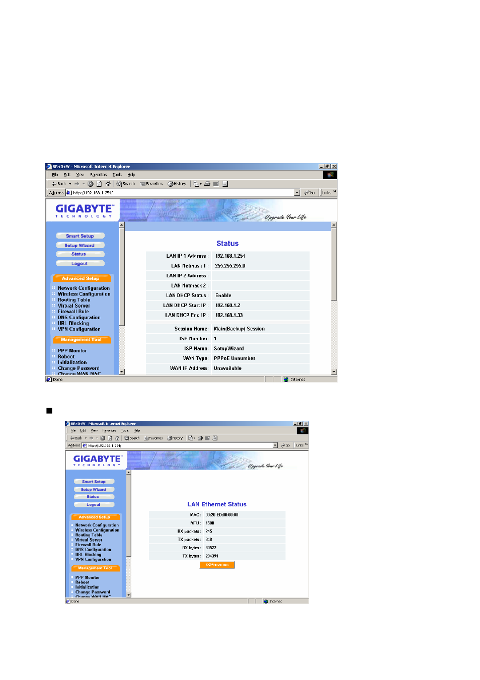 6. status, Tatus | GIGABYTE GN-BR404W User Manual | Page 95 / 109