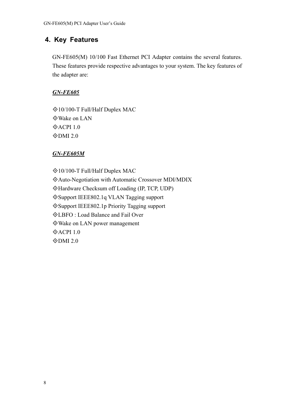 GIGABYTE GN-FE605 User Manual | Page 10 / 62