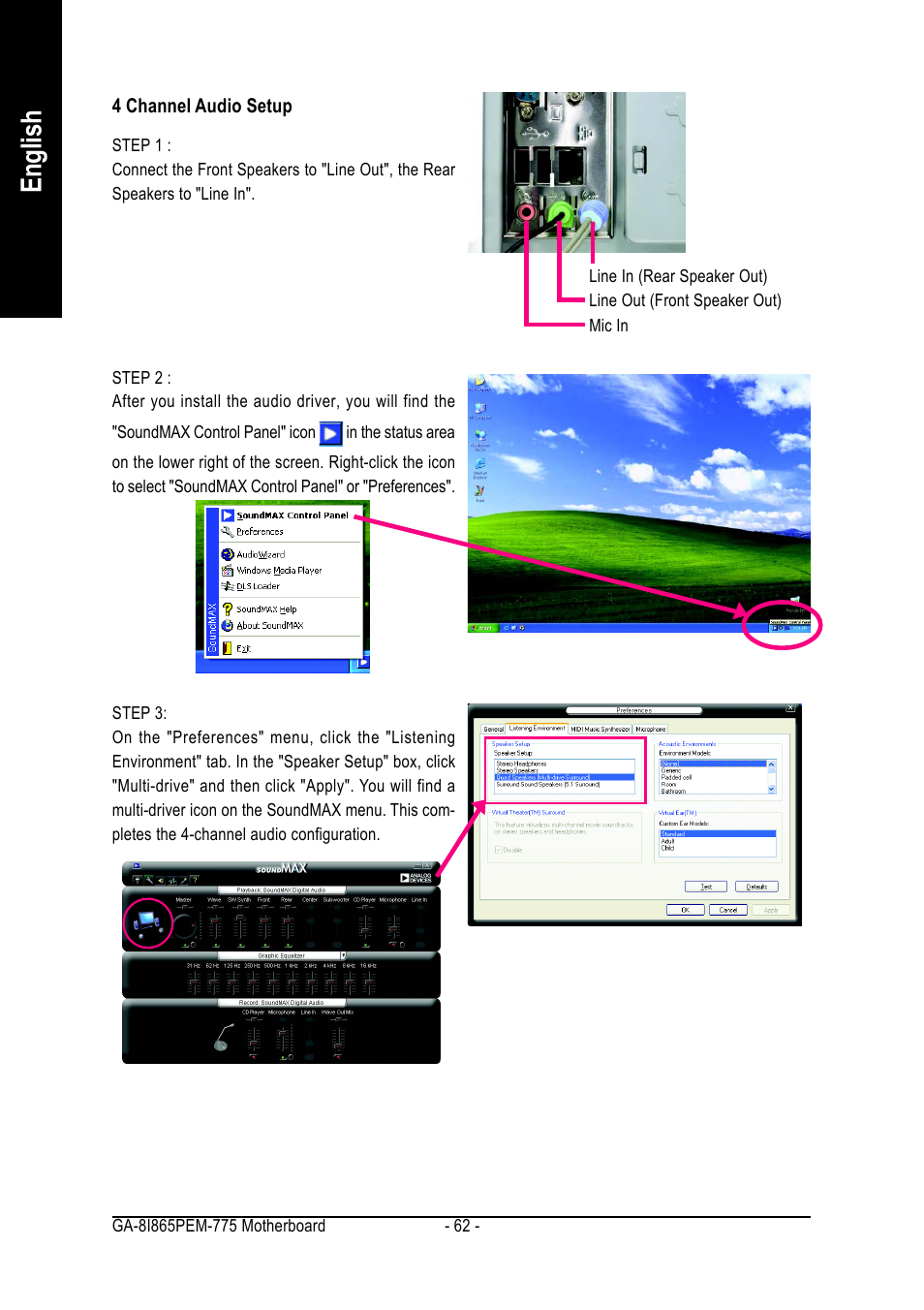 English | GIGABYTE GA-8I865PEM-775 User Manual | Page 62 / 72