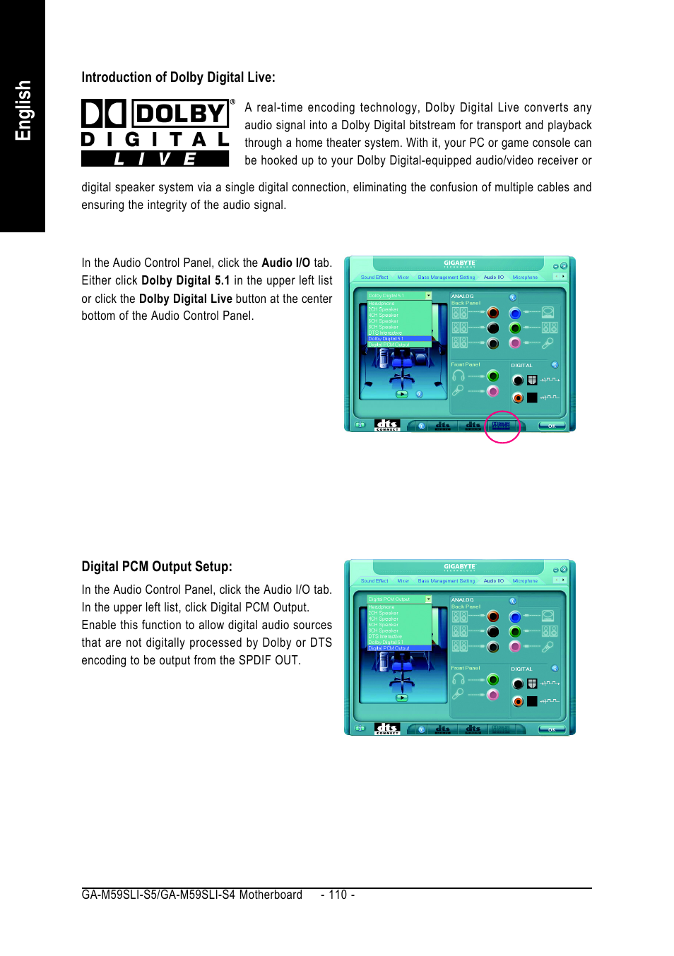 English | GIGABYTE AMD Socket AM2 Processor Motherboard GA-M59SLI-S5 User Manual | Page 110 / 120