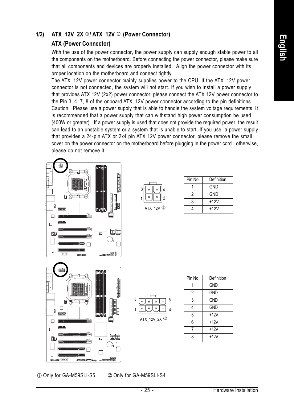 English | GIGABYTE AMD Socket AM2 Processor Motherboard GA-M59SLI-S5 User Manual | Page 25 / 120