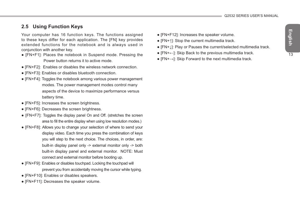 5 using function keys | GIGABYTE Q2532 User Manual | Page 24 / 40